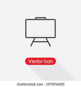 Blackboard Icon Vector Illustration On Light Gray Background Eps10