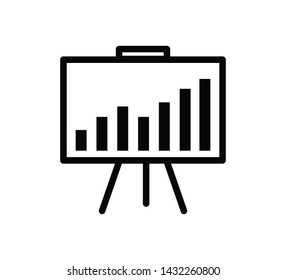 Blackboard icon vector illustration ,presentation sign vector illustration