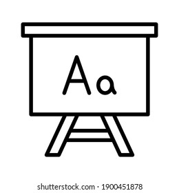 Blackboard icon vector image. Can also be used for education. Suitable for use on web apps, mobile apps and print media.