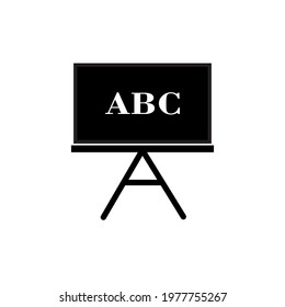 Blackboard icon vector. Linear style sign for mobile concept and web design. Blackboard symbol illustration. Pixel vector graphics - Vector.