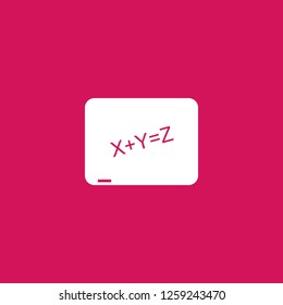 blackboard icon vector. blackboard sign on pink background. blackboard icon for web and app