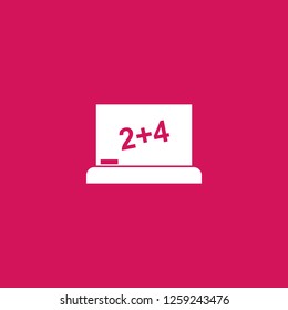 blackboard icon vector. blackboard sign on pink background. blackboard icon for web and app