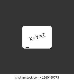 blackboard icon vector. blackboard sign on black background. blackboard icon for web and app