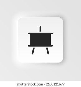 Blackboard icon - Vector. Simple element illustration from UI concept. Blackboard icon neumorphic style vector icon