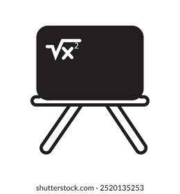 blackboard icon vector, solid illustration, pictogram isolated 