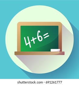 Blackboard Icon. Welcome back to school theme flat icon