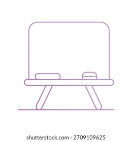 Icono de pizarra con fondo blanco Vector Ilustración de stock