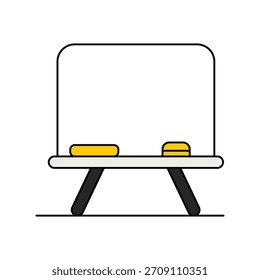 Icono de pizarra con fondo blanco Vector Ilustración de stock