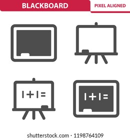 Blackboard Icons. Professional, pixel perfect icons, EPS 10 format.