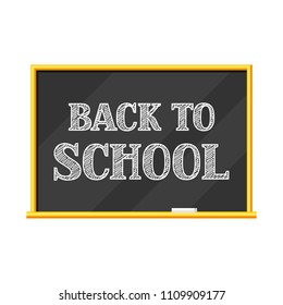 Blackboard illustration. Back to school lettering background.