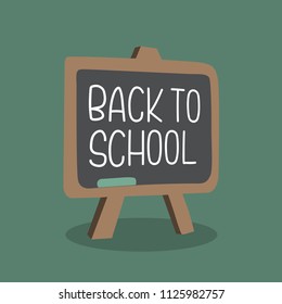 Blackboard illustration on color background