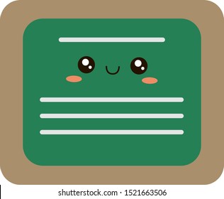 Blackboard, illustration, vector on white background.
