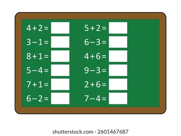 Blackboard isolated on white background