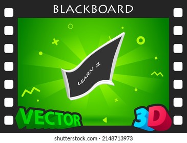 Blackboard isometric design icon. Vector web illustration. 3d colorful concept