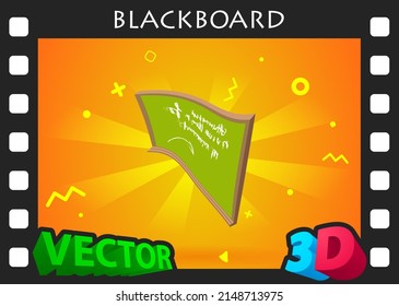 Blackboard isometric design icon. Vector web illustration. 3d colorful concept
