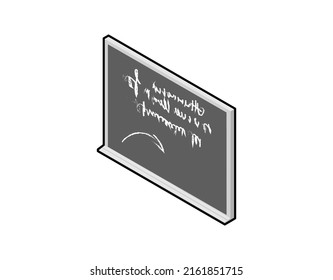 Blackboard isometric design icon. Vector web illustration. 3d colorful concept