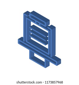 Blackboard isometric left top view 3D icon