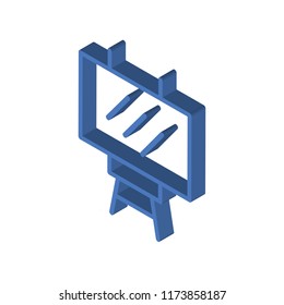 Blackboard isometric left top view 3D icon