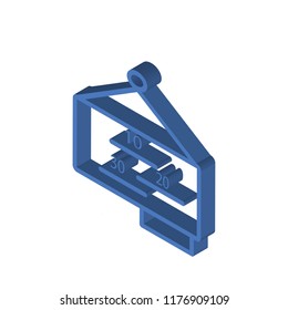 Blackboard isometric left top view 3D icon