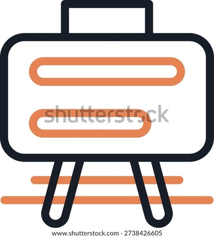 Blackboard Line Due Icon Design