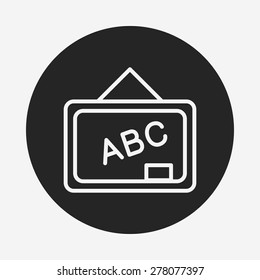 blackboard line icon