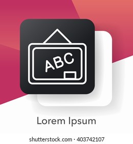 blackboard line icon