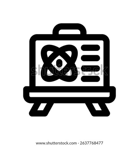 blackboard line icon. Clean and minimalist vector icon for websites, mobile apps, presentations, and logos. Fully scalable and customizable for any project.