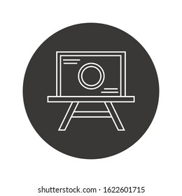 Blackboard line icon flat design vector