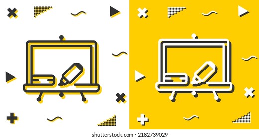 blackboard line icon. Simple outline style.blackboard linear sign. Vector illustration isolated on white background. Editable stroke EPS 10