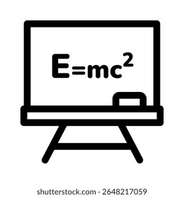 Blackboard line icon. Simple vector symbol used for school, travel, or education themes. Clean linear design, Thin stroke design, isolated on white.