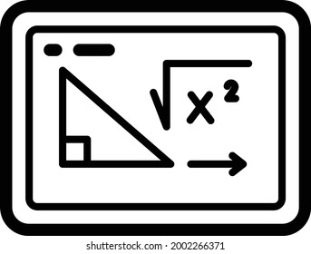 Blackboard line icon - vector