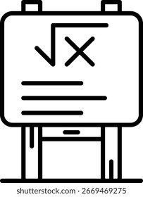 Blackboard Line vector Icon Design
