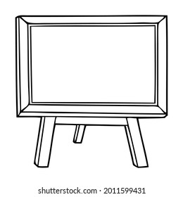 ilustración vectorial de línea de pizarra, aislado en fondo blanco, vista superior