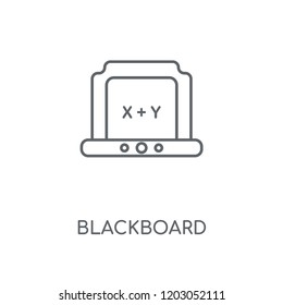 Blackboard linear icon. Blackboard concept stroke symbol design. Thin graphic elements vector illustration, outline pattern on a white background, eps 10.