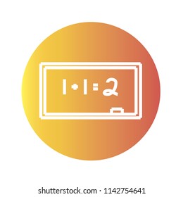 Blackboard math lesson icon