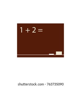 blackboard math lesson icon, vector