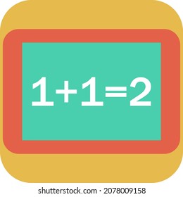 Blackboard with mathematics, illustration, vector, on a white background.