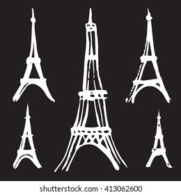 Blackboard Menu Paris Eiffel Tower