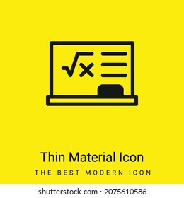 Blackboard minimal bright yellow material icon
