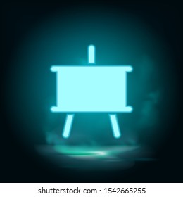 Blackboard neon icon - Vector. Blue neon illustration. Blackboard neon icon - Vector. Infographic concept vector illustration
