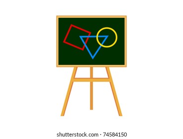 Blackboard on white background