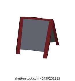 blackboard outdoor chalkboard cartoon. menu cafe, frame street, wooden black blackboard outdoor chalkboard sign. isolated symbol vector illustration