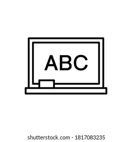 Blackboard With Outline Icon Vector