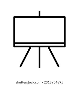 Blackboard outline style icon vector