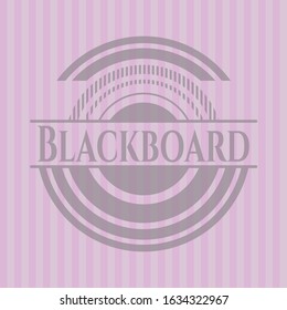 Blackboard pink emblem. Vintage. Vector Illustration. Detailed.
