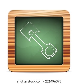 Blackboard piston  on a white background. Vector illustration.