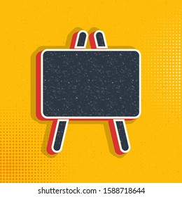 blackboard pop art, retro icon. Vector illustration of pop