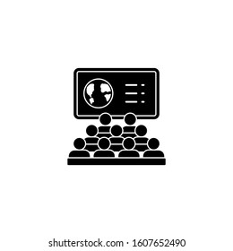 Blackboard presentation global icon. Simple business indoctrination icons for ui and ux, website or mobile application