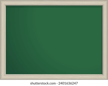 Blackboard with realistic wooden frame vector illustration