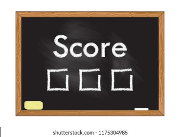 Blackboard record Score Vector illustration for design